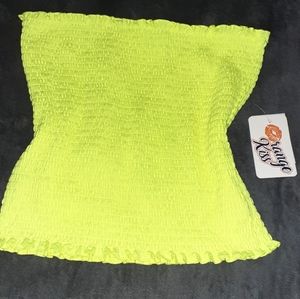 Neon green tube top